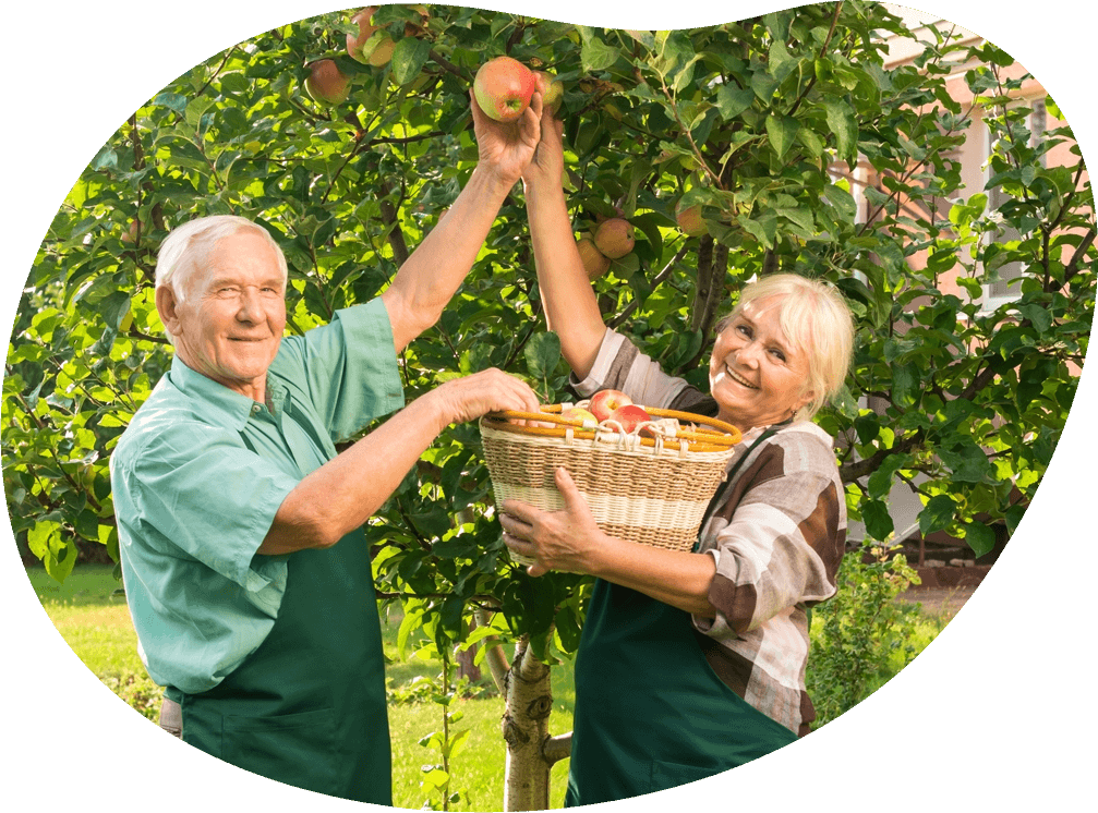 Active senior couple enjoying outdoor activities together