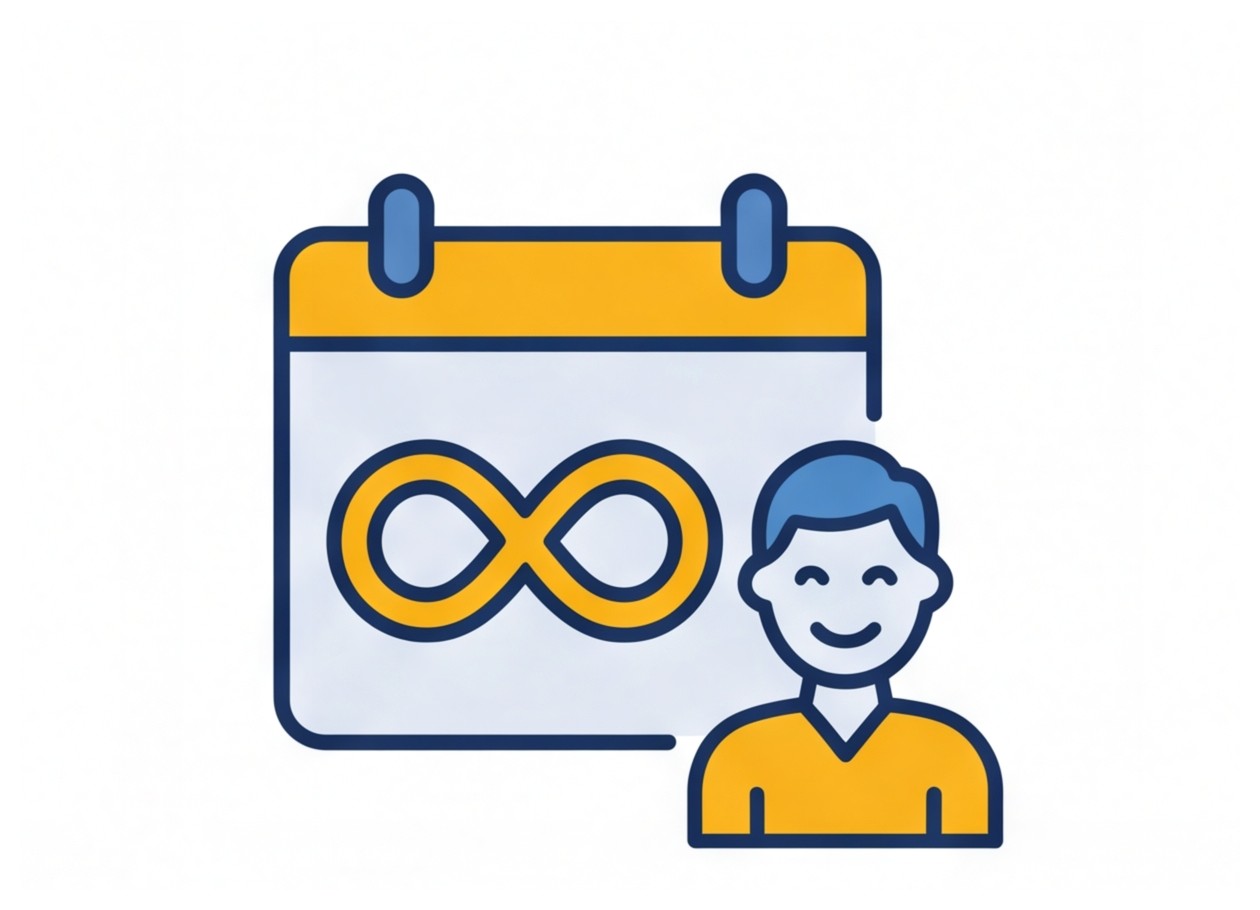 Person with infinity symbol representing long-lasting results