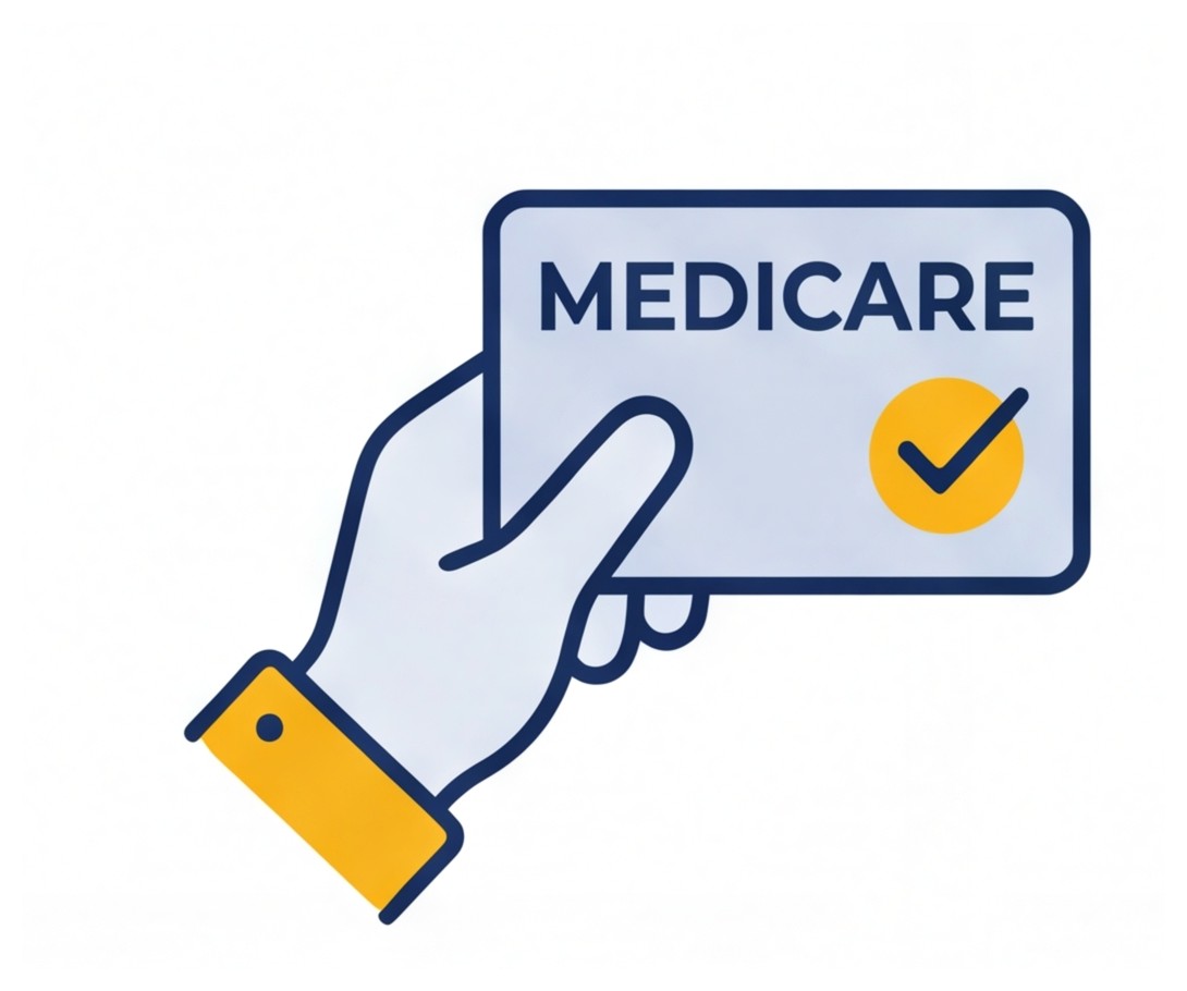 Hand holding Medicare insurance card