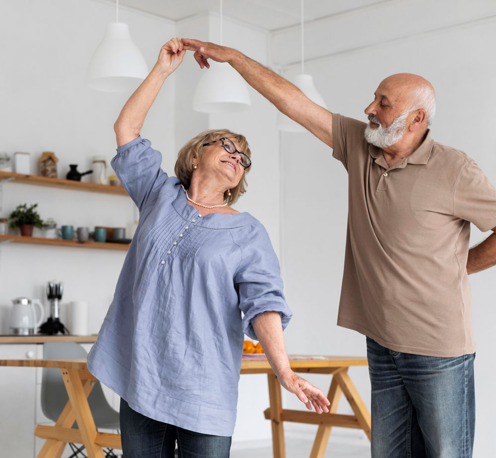 Happy couple enjoying life pain-free
