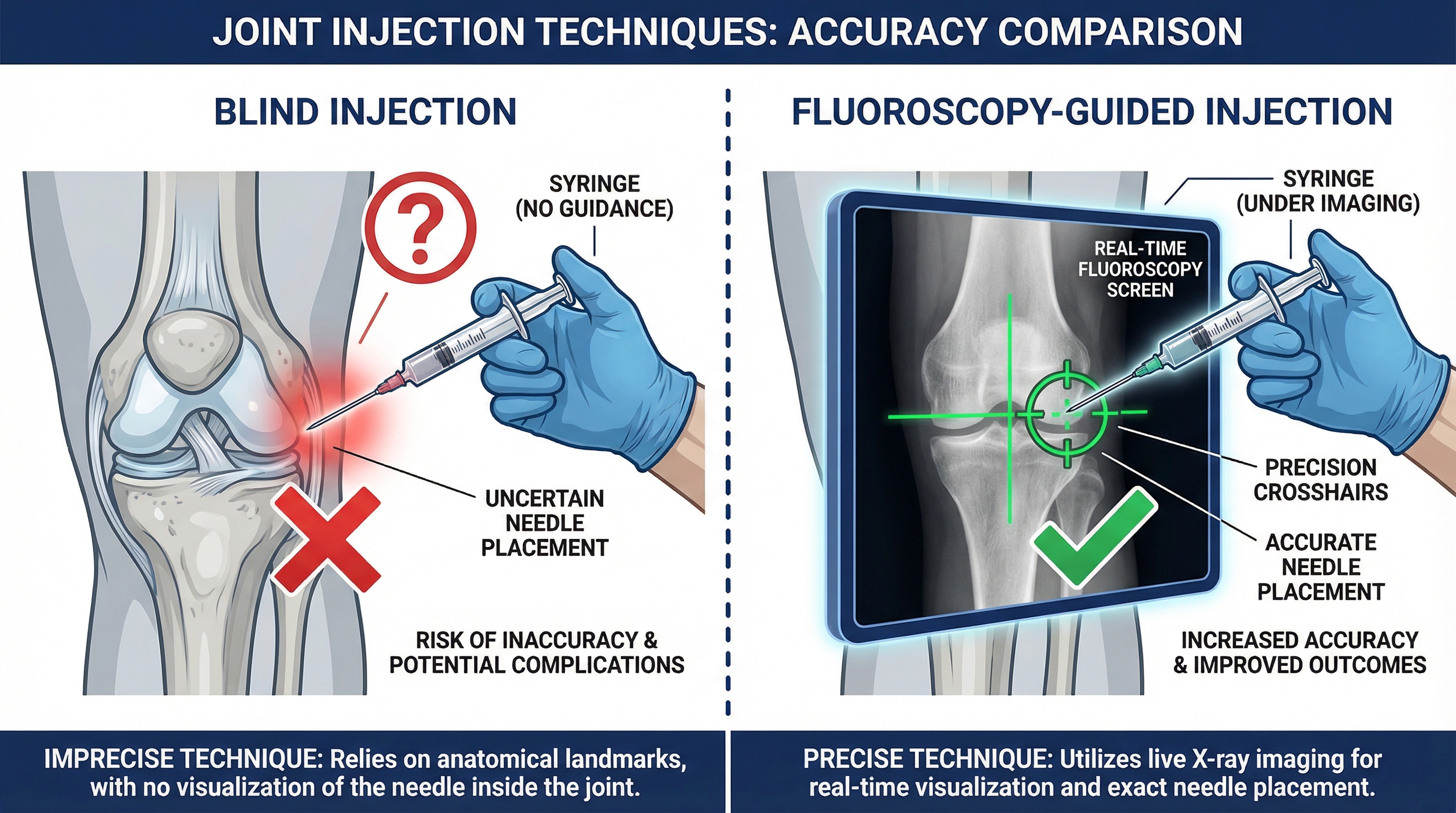 Fluoroscopy-guided shoulder injection showing precise needle placement