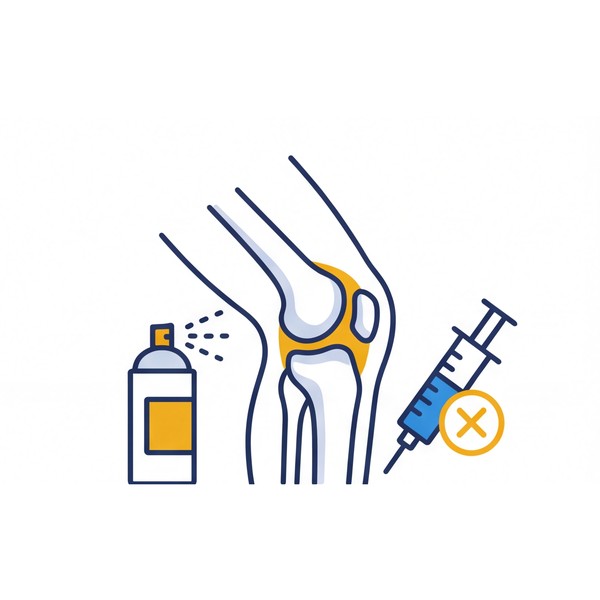 Cold spray and lidocaine numbing the shoulder joint