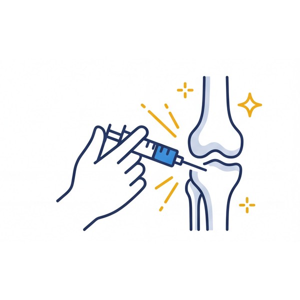 Doctor performing gel injection into the shoulder joint